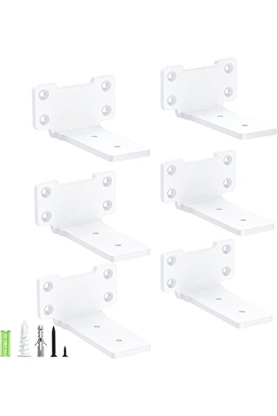 Yeabett Set de 6 console de raft de 10 cm, console de perete rezistente, capa...