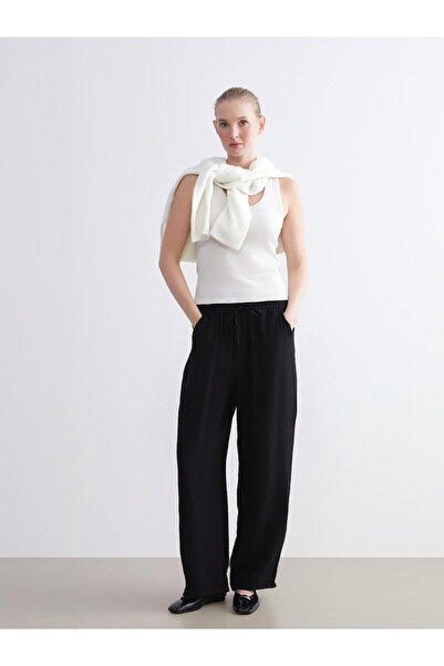 LC Waikiki Elastic Waist Wide Leg Women's Trousers