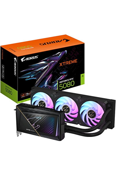 Gigabyte Placă video AORUS GEFORCE RTX 5080 XTREME WATERFORCE, 16GB, GDDR7, 2...