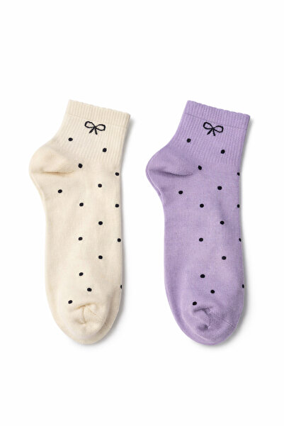 Ecrou Детайлни чорапи от две части с панделка Konç