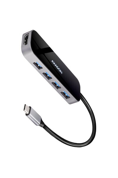 Axagon Hub USB HMC-6H4A, Cablu USB-C
