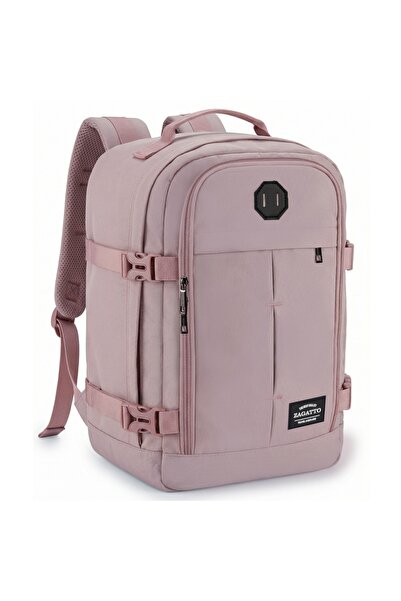 zagatto Σακίδιο πλάτης για αεροπορικά ταξίδια, ροζ, χειραποσκευή 40×30×20 εκ....