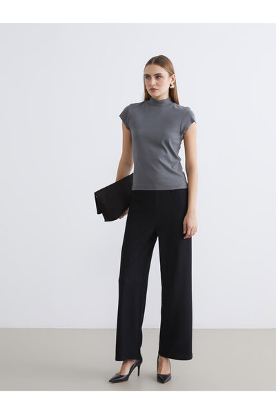 LC Waikiki Pantaloni de damă cu talie elastică și picior larg