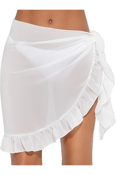 SB SizinBazar Beach Pareo Chiffon Red