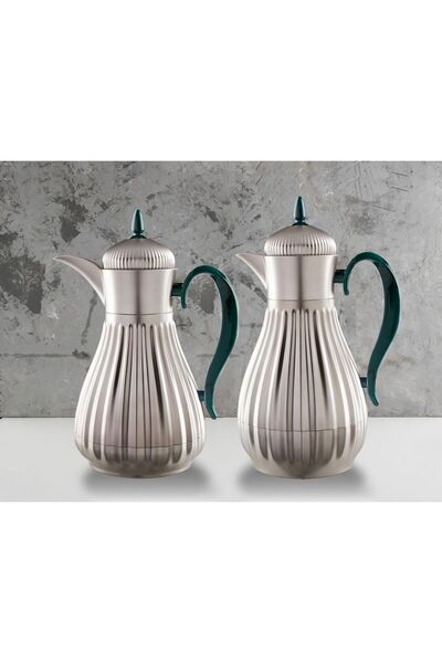 TOHFAT-AL MAIDAH طقم ترامس جنئ فاخرة حافظ للحرارة لمدة 18 ساعة السعة الشاهي 1...