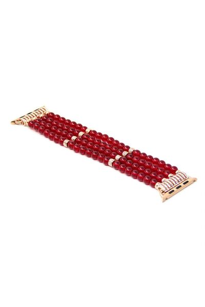 Liger Women's Jewelry Watch Bracelet Compatible With Apple Watch Red Color