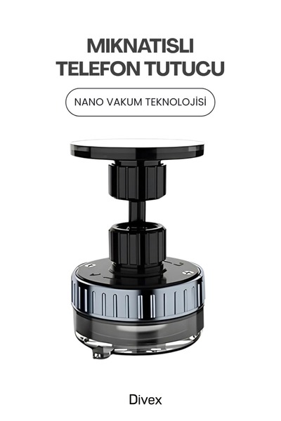 Divex Manyetik Nano Vakum Teknolojili Telefon Tutucu - 360° Dönebilen Sarsınt...