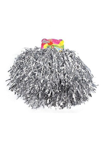 OEM Silver Cheerleader Pom Poms, 2 pcs