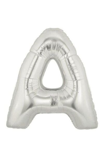 Shop Carnaval Μπαλόνι foil, σε σχήμα γράμματος Α, ασημί χρώμα, 41 εκ., 1 τεμάχιο