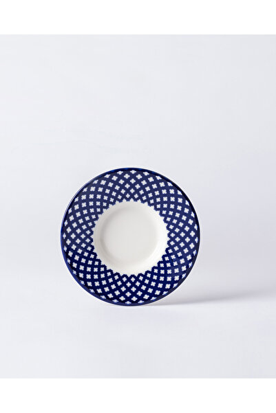 Madame Coco Luxe Aimon 6'lı Çay Tabağı Seti - Mavi/Beyaz