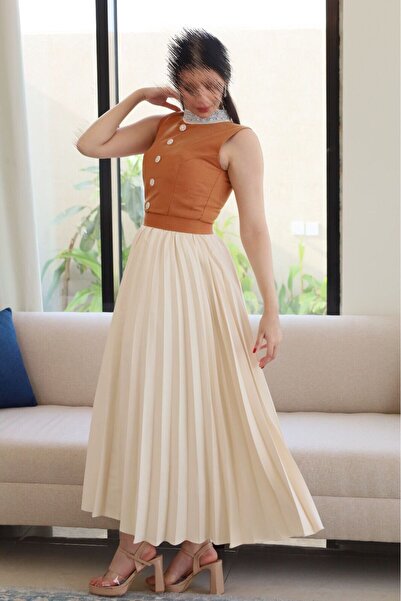 SKY dresses Beige Police Collection Evening Dress Sky Fashion 2026