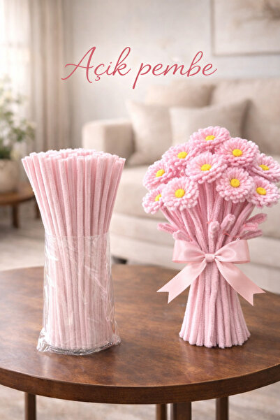 kalawear PW Pembe Ponpon Tel(Şönil Tel) 100 Adet