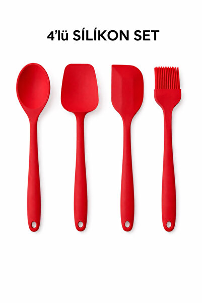 evolis kitchen مجموعة سيليكون مقاومة للحرارة ومضادة للالتصاق مكونة من 4 قطع