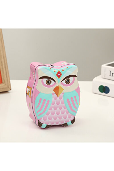 Livava حصالة نقود معدنية على شكل بومة - صندوق توفير للأطفال مع قفل ومفتاح بال...