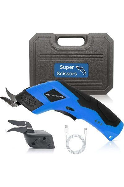 Yelajoy Cordless Electric Scissors, Cardboard & Fabric Cutter, 2 Blades Inclu...