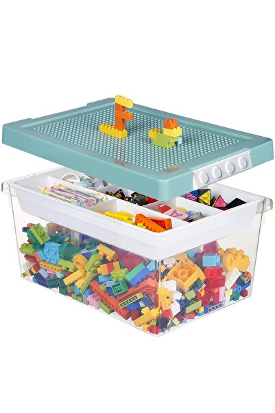 Yelajoy Stackable Plastic Storage Bins with Lids, Arts Crafts Organizer Box, ...
