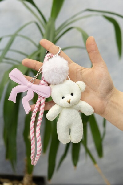 WITH-W Teddy Bear&Bow&Plush&String Accessory, Ornament, Bag Charm