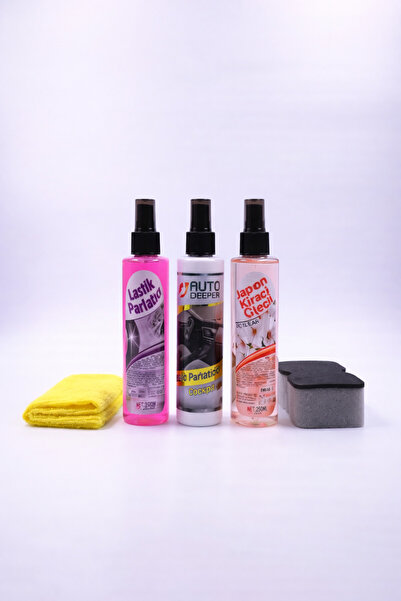 Black Oto Bakım Auto Deepen Yazlık Oto Bakım Seti 5x200ml, Lastik Parlatıcı, Kokpit Parlatıcı, Oto Kokusu