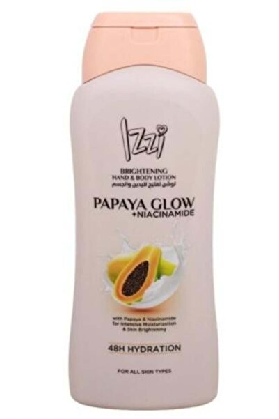 Izzie Beauty لوشن إيزي بابايا جلو + نياسيناميد لتفتيح اليدين والجسم 400 مل