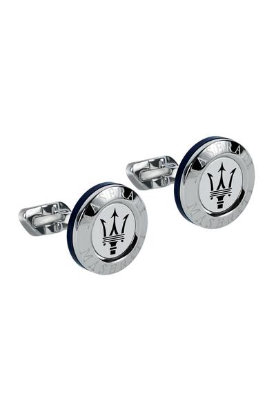 Maserati Maserati knobs, silver stainless steel, blue edge, knob size 18mm, J...
