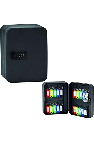 Yelajoy Wall Mounted Key Safe Cabinet, 20-Key Capacity with 3-Digit Combinati...