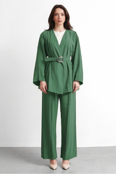 salisburys Γυναικείο Σετ Παντελόνι με Ζώνη και Τοπ από την Molly Nelly