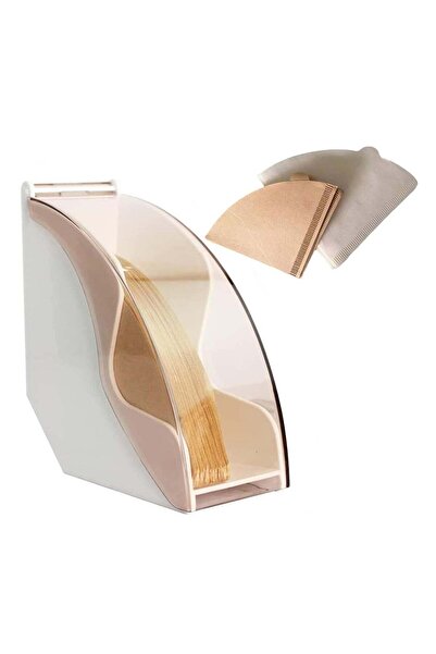 Yelajoy Coffee Filter Holder, Dustproof Cover, 100-Count Capacity, White, for...