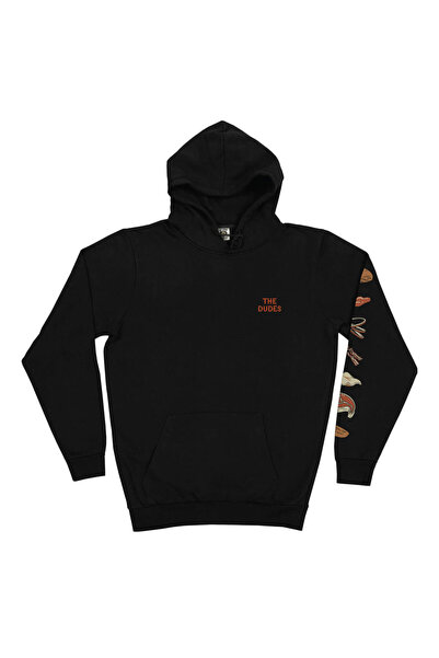 The Dudes Μπέικον & Τυρί Κλασικό Φούτερ Πριμοδοτημένο Μαύρο Μ