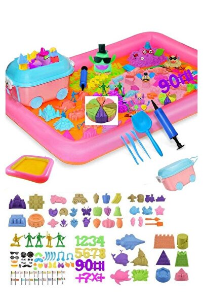 Yelajoy Kids Magic Sand Art Kit, 2KG Sensory Bins with 4 Colors, Toy Shovel T...