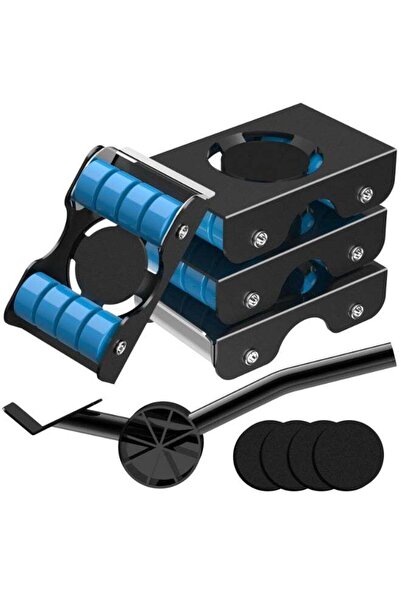 Yelajoy Furniture Lifter Mover Tool Set, 4 Metal Sliders with 8 Wheels, 350kg...