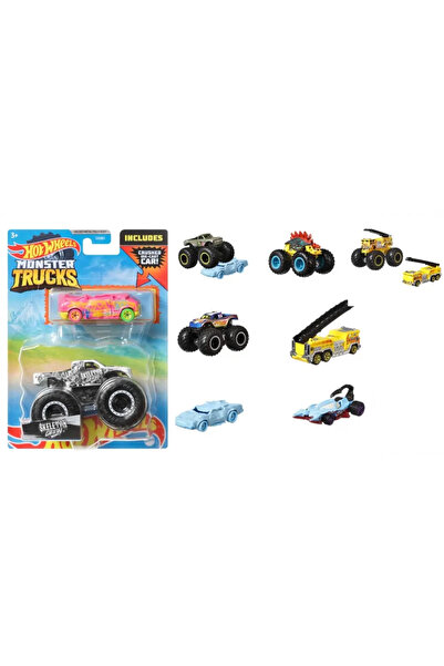 Mattel Games Vehicul Hot Wheels Monster Trucks 1:64 + mașină GRH81 MATTEL p8 ...