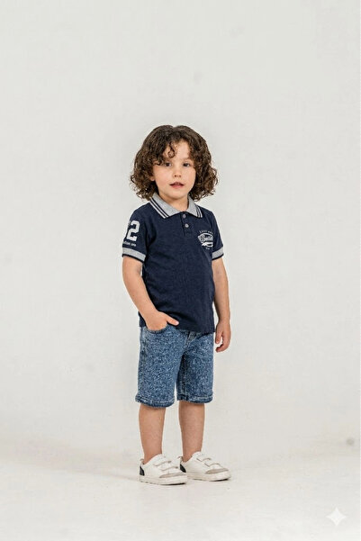 Bontino Σετ δύο τεμαχίων για αγόρια: Μπλουζάκι με στάμπα στα μανίκια και λαιμ...