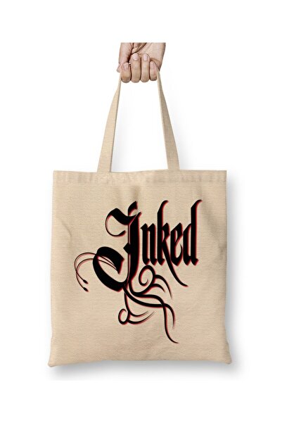 dekado حقيبة قماش لمحبي الوشم والفنانين من Inked Aesthetic بمقبض طويل