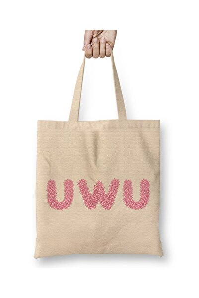 dekado حقيبة قماش لطيفة Uwu Emoji Social Media Meme Stans Flower Idol Kpop بم...
