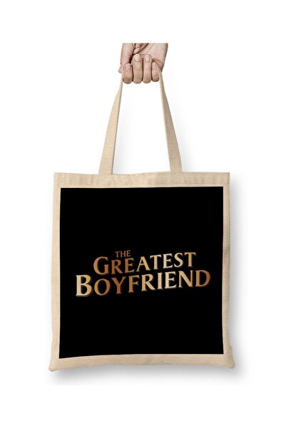 dekado حقيبة قماش Greatest Boyfriend ذات مقبض طويل