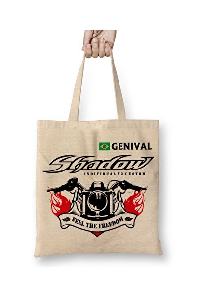 dekado حقيبة قماش Shadow Personalized Genıval Branca بمقبض طويل