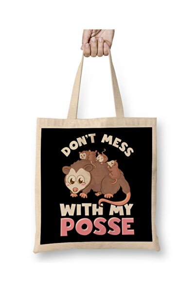 dekado حقيبة لطيفة ومضحكة لا تعبث مع حقيبة My Posse Possum Family Pun ذات مقب...