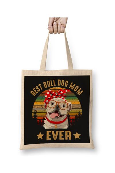 dekado حقيبة حمل من Best Bulldog Mom Ever بمقبض طويل