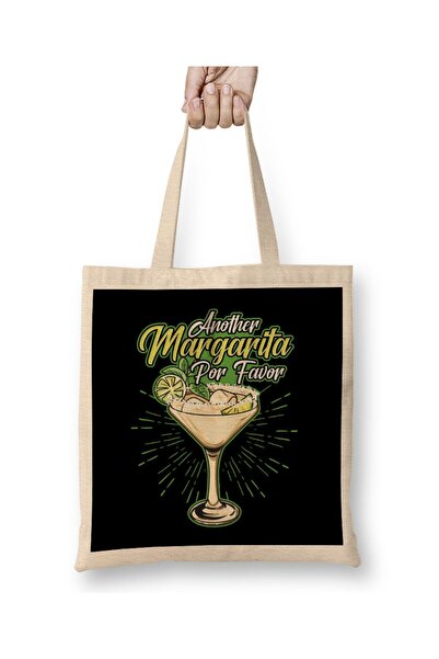 dekado Another Margarita Por Favor Funny Cocktail Joke Cloth Bag Long Handle