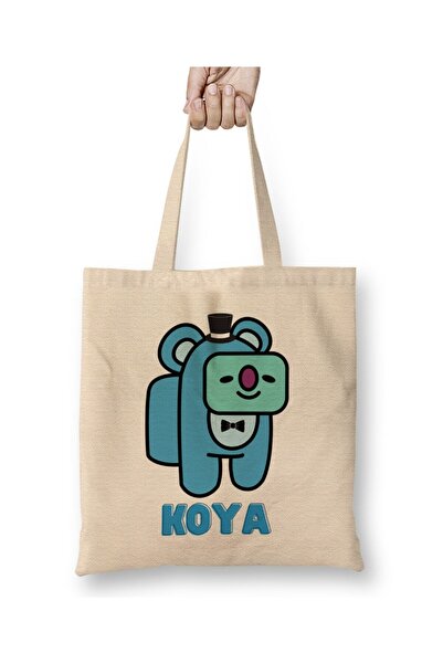 dekado BTS بيننا Bt21 Koya 01 حقيبة قماش بمقبض طويل