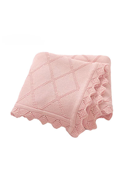 OEM 100% soft cotton baby blanket, knitted – for newborns, crib & stroller