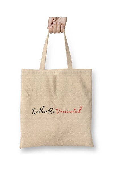 dekado Rather Be Vaccinated RatherBeVaccinated Tote Bag Long Handle
