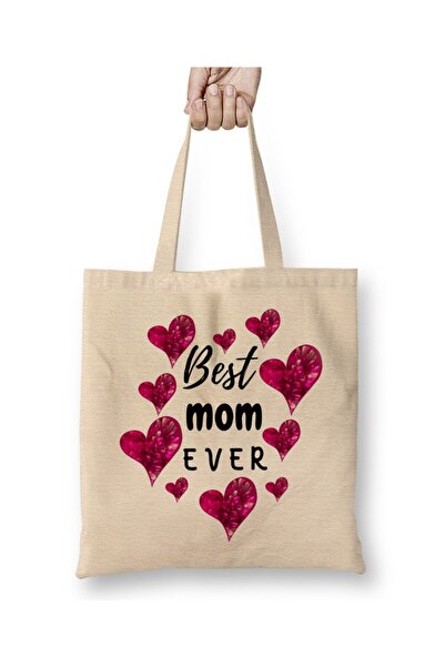 dekado Mother's Day Best Mom Ever Mom Gifts Cloth Bag Long Handle