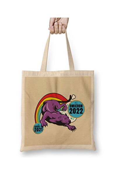 dekado Sarcasm Funny Vintage Cougar Saying Covid Hi Omicron Virus 2022 حقيبة ...