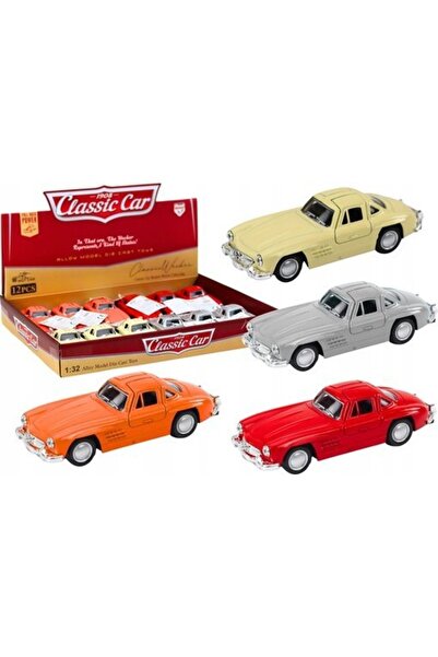 LeanToys Mașină clasică 1:32 din metal, cu uși care se deschid, funcțională