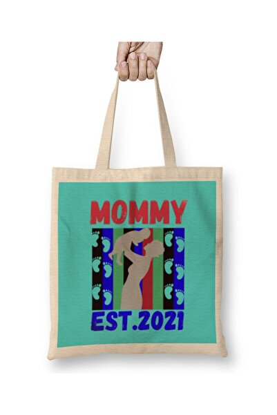 dekado BEST MOM Mommy EST Flower Mothers Day 2021 Cloth Bag Long Handle