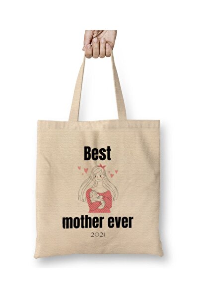 dekado Best Mother Ever 2021 Cloth Bag Long Handle