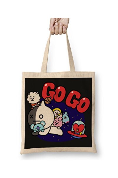Generic Brand Bt21 Gogo Bts Cloth Bag Long Handle