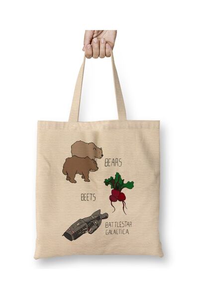 dekado The US Office Bears Beets Battlestar Galactica Tote Bag Long Handle
