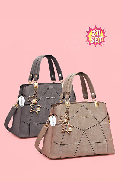 westbag Σετ 2 γυναικείων τσαντών χειρός και ώμου με σχέδιο πεταλούδας και λεπ...